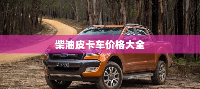 柴油皮卡车价格大全